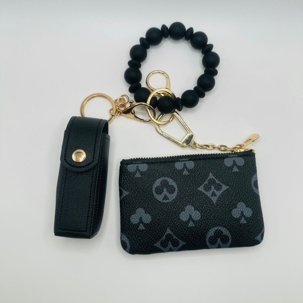 Card Coin purse Wristlet Bracelet and lip balm/ lipstick holder - Picture 7 of 9